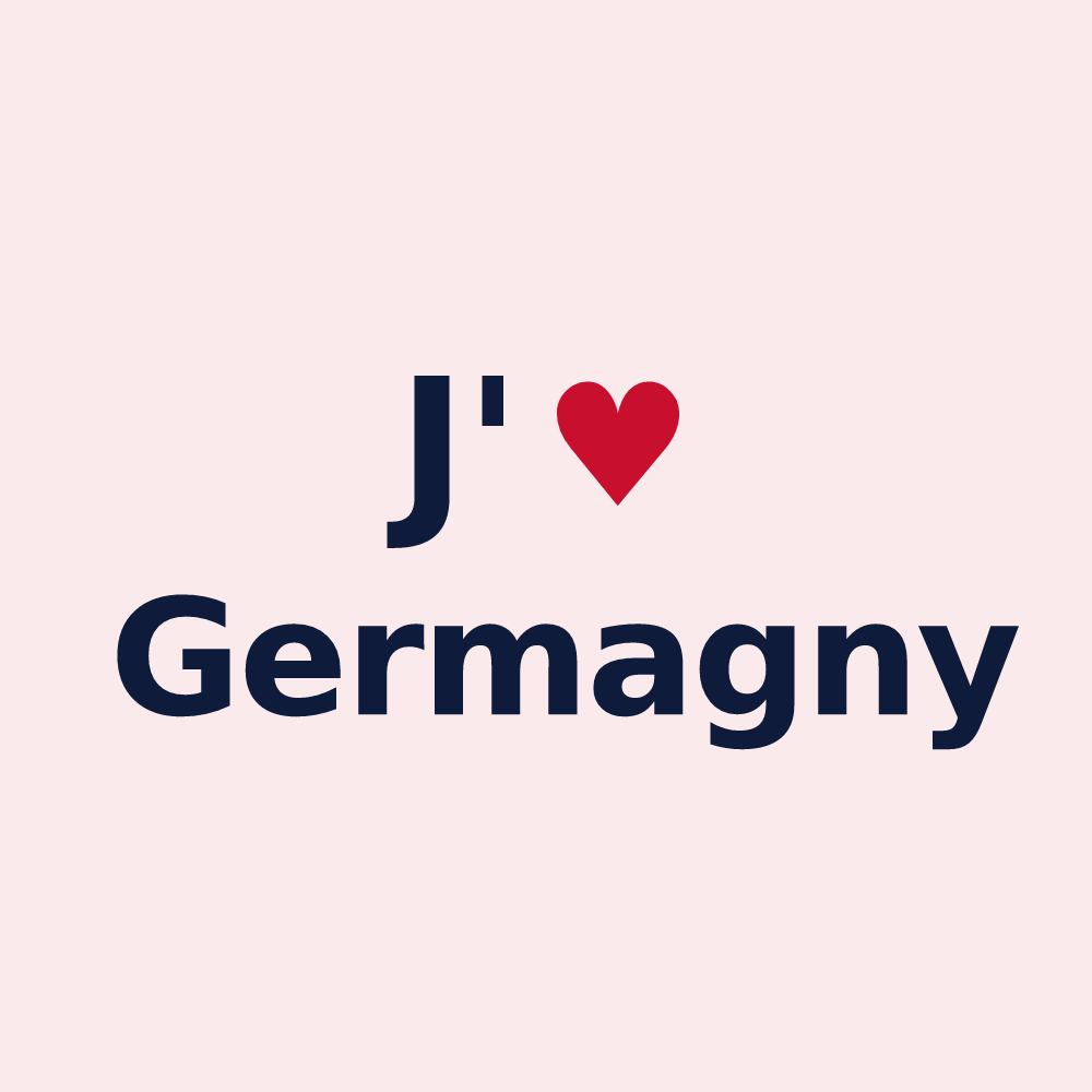 Magnet personnalisé Germagny — design J'aime Germagny