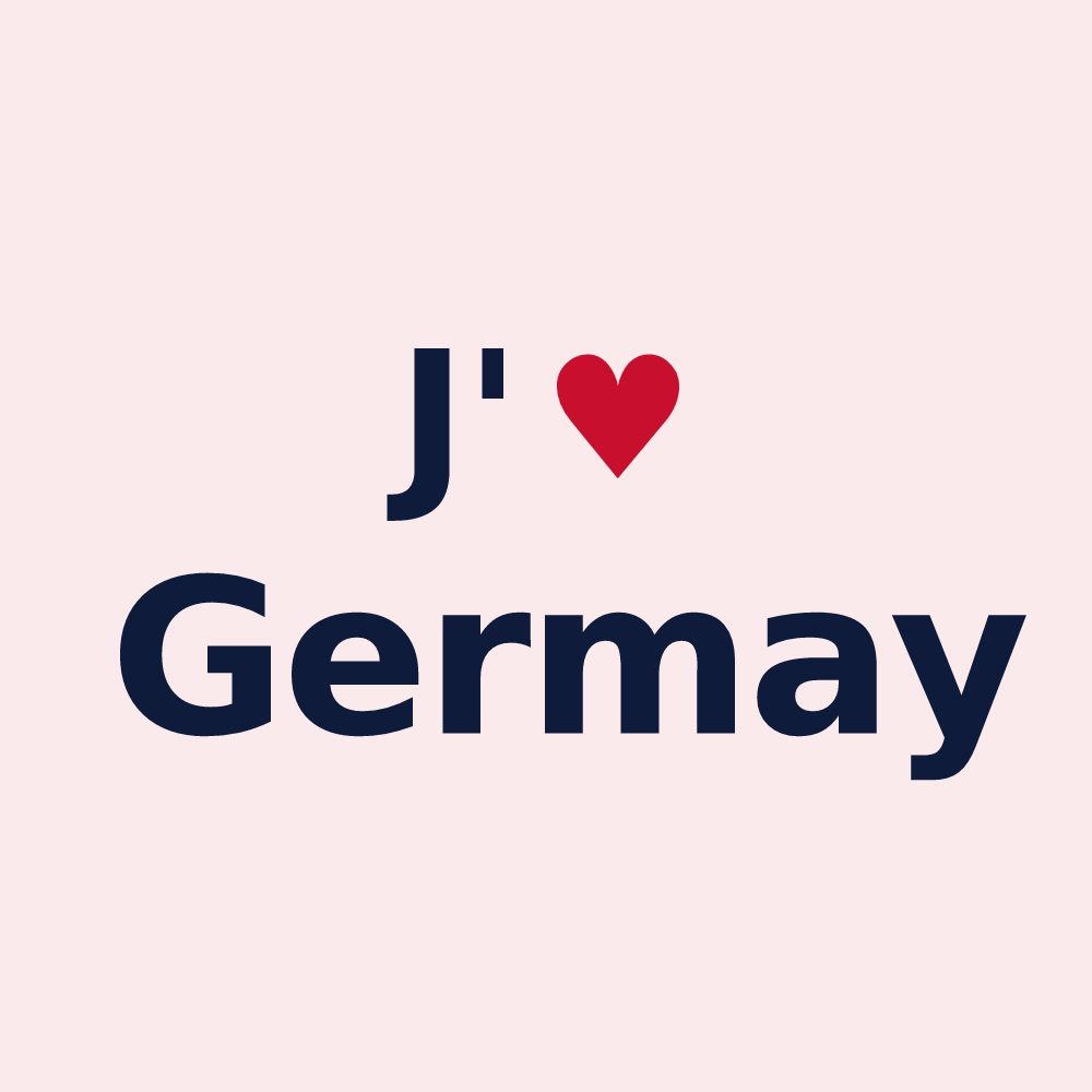 Magnet personnalisé Germay — design J'aime Germay
