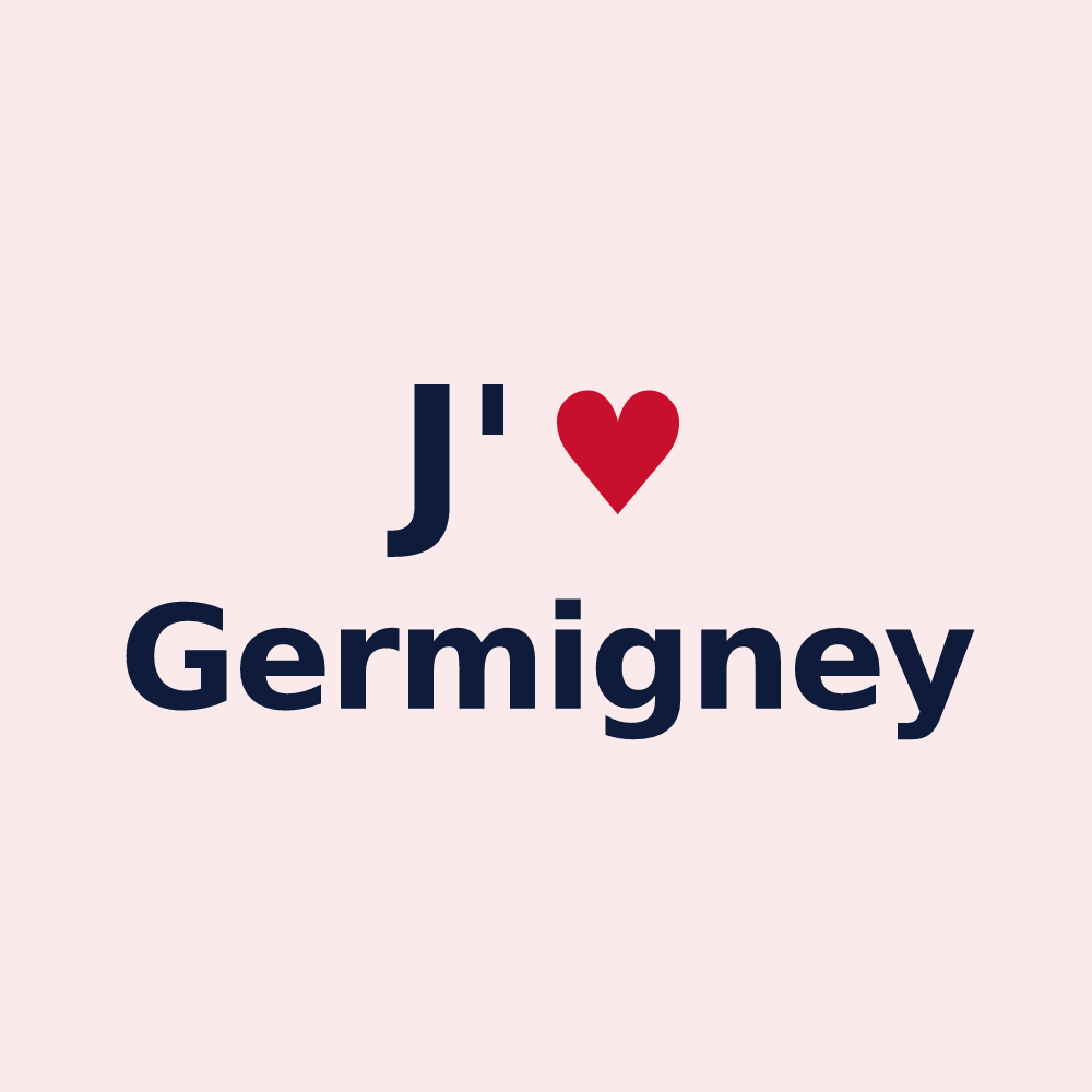 Magnet personnalisé Germigney — design J'aime Germigney