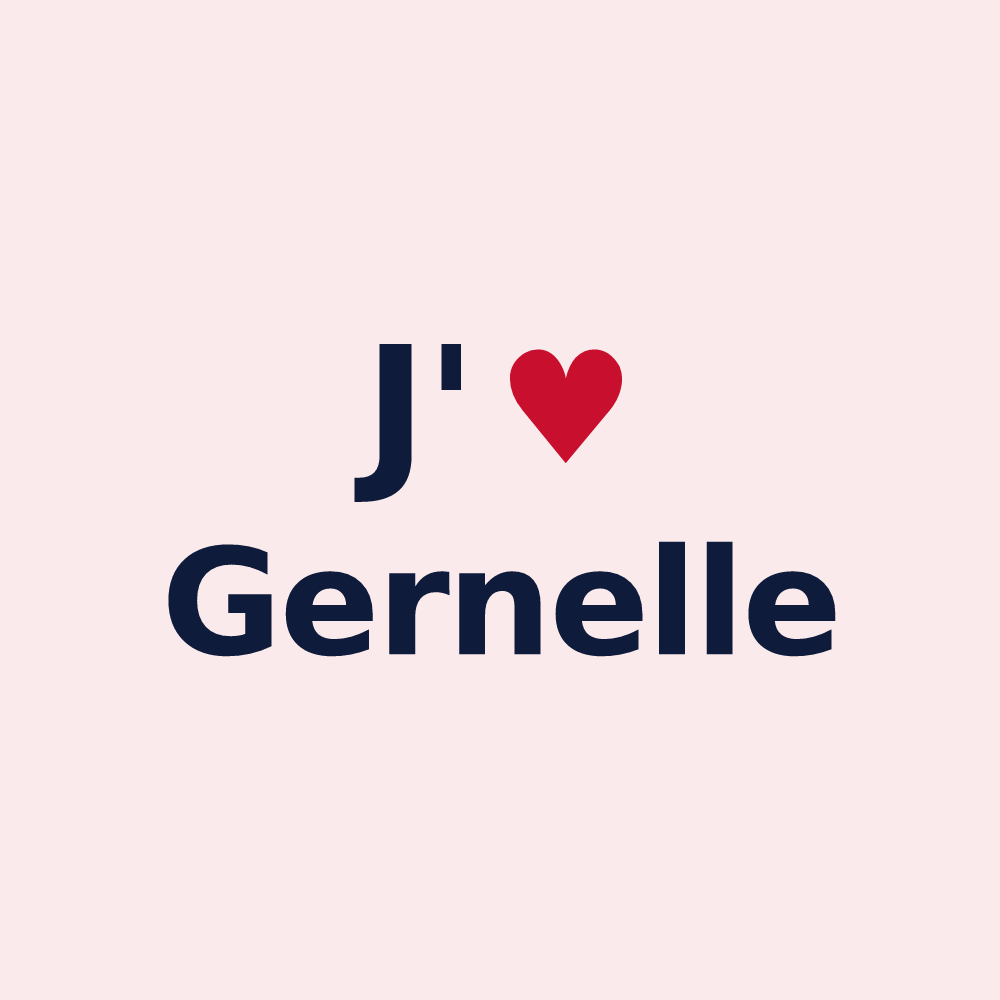 Magnet personnalisé Gernelle — design J'aime Gernelle