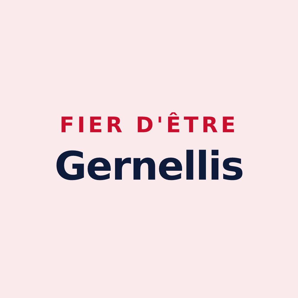 Magnet « Fier d'être Gernellis » — design pour Gernelle