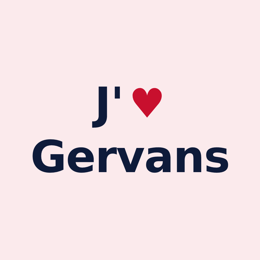 Magnet personnalisé Gervans — design J'aime Gervans