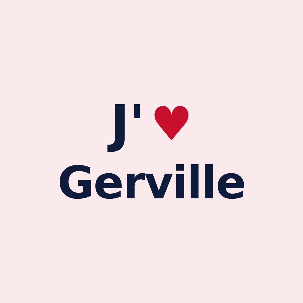 Magnet personnalisé Gerville — design J'aime Gerville