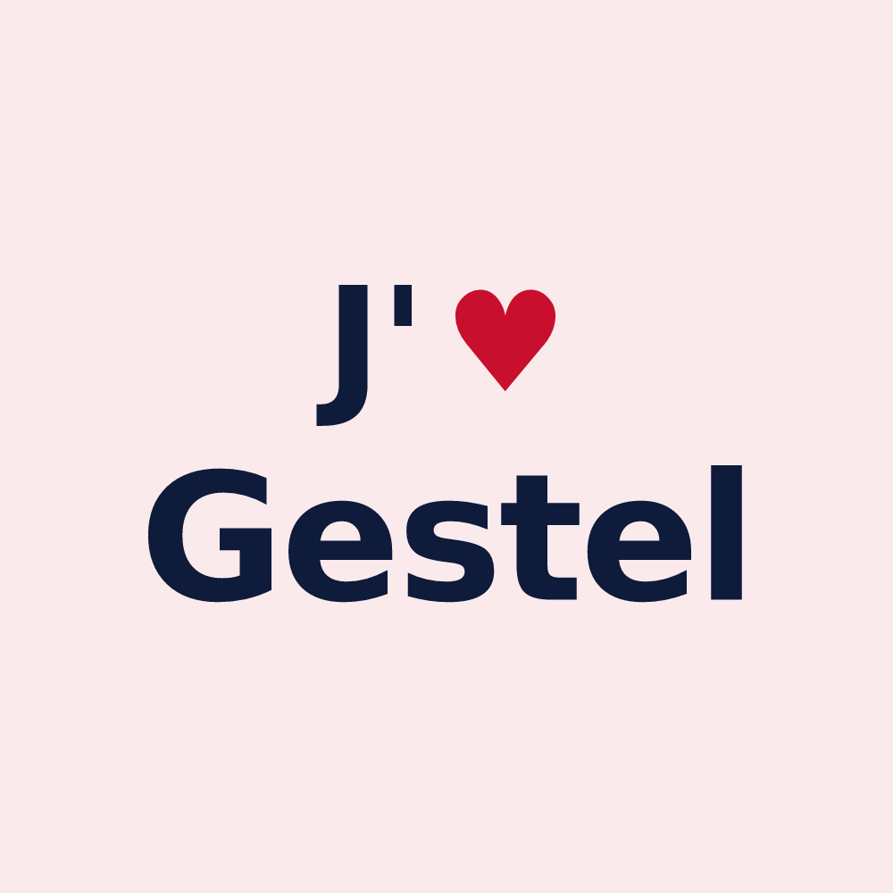 Magnet personnalisé Gestel — design J'aime Gestel
