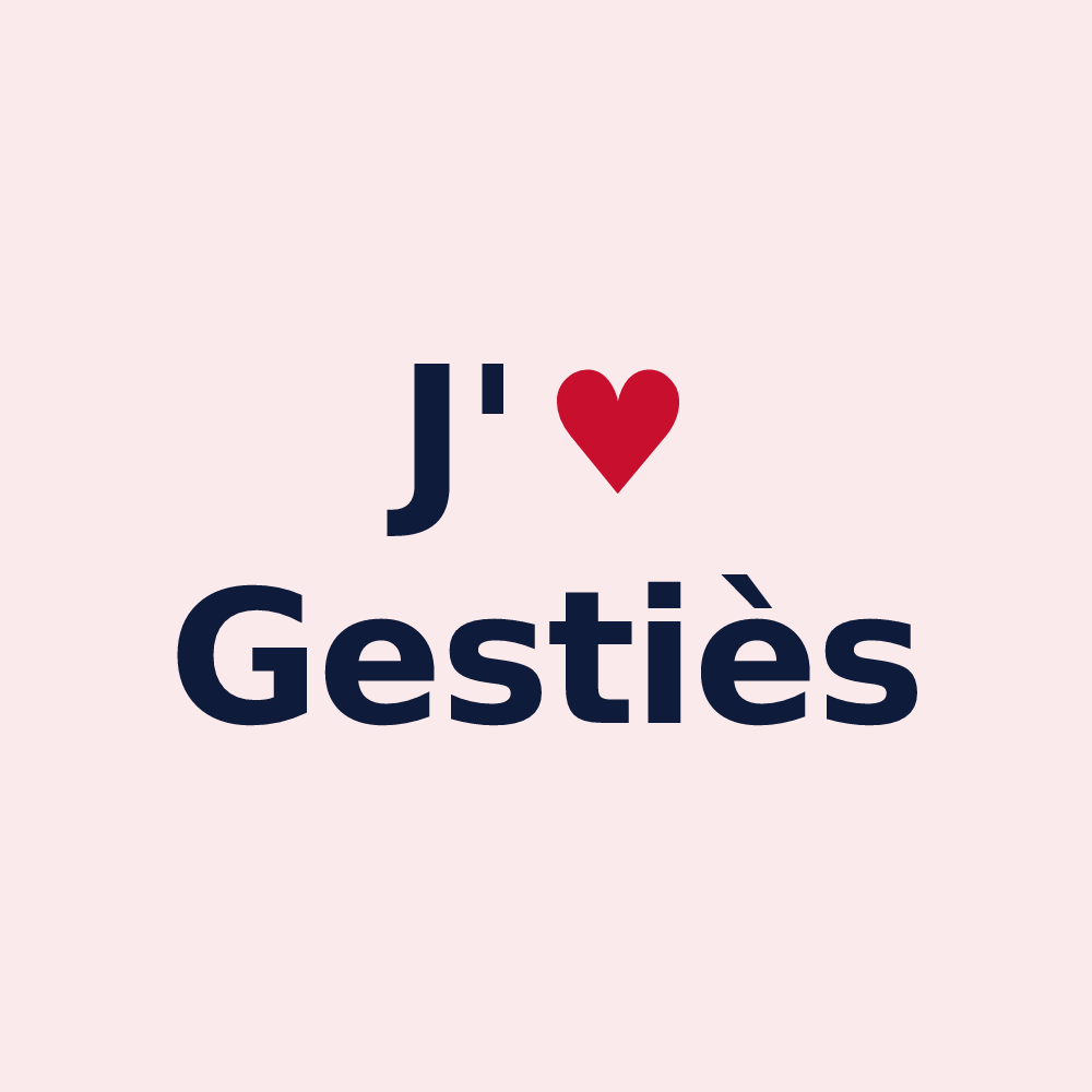 Magnet personnalisé Gestiès — design J'aime Gestiès
