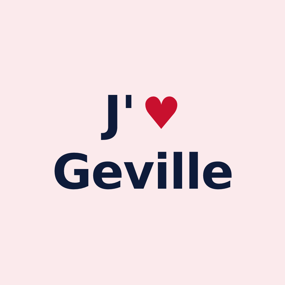 Magnet personnalisé Geville — design J'aime Geville