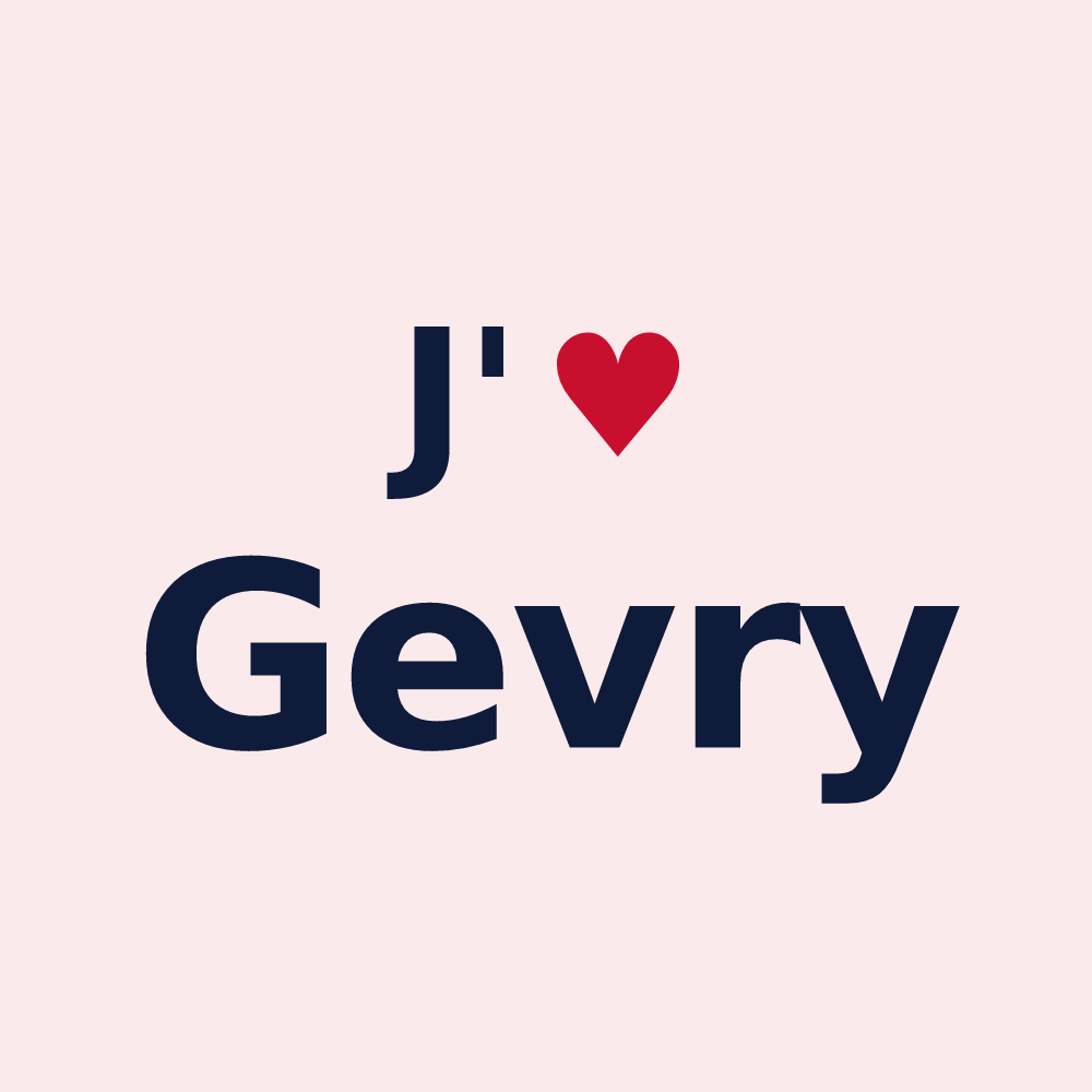 Magnet personnalisé Gevry — design J'aime Gevry