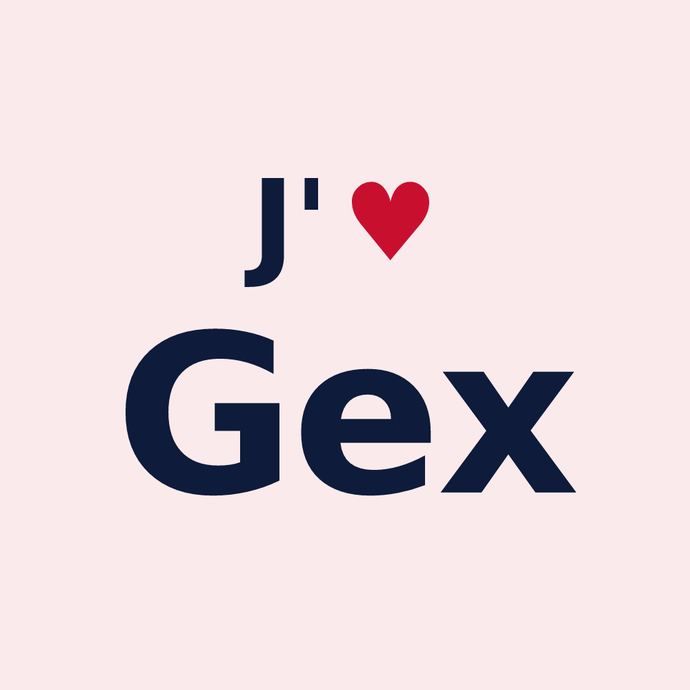 Magnet personnalisé Gex — design J'aime Gex
