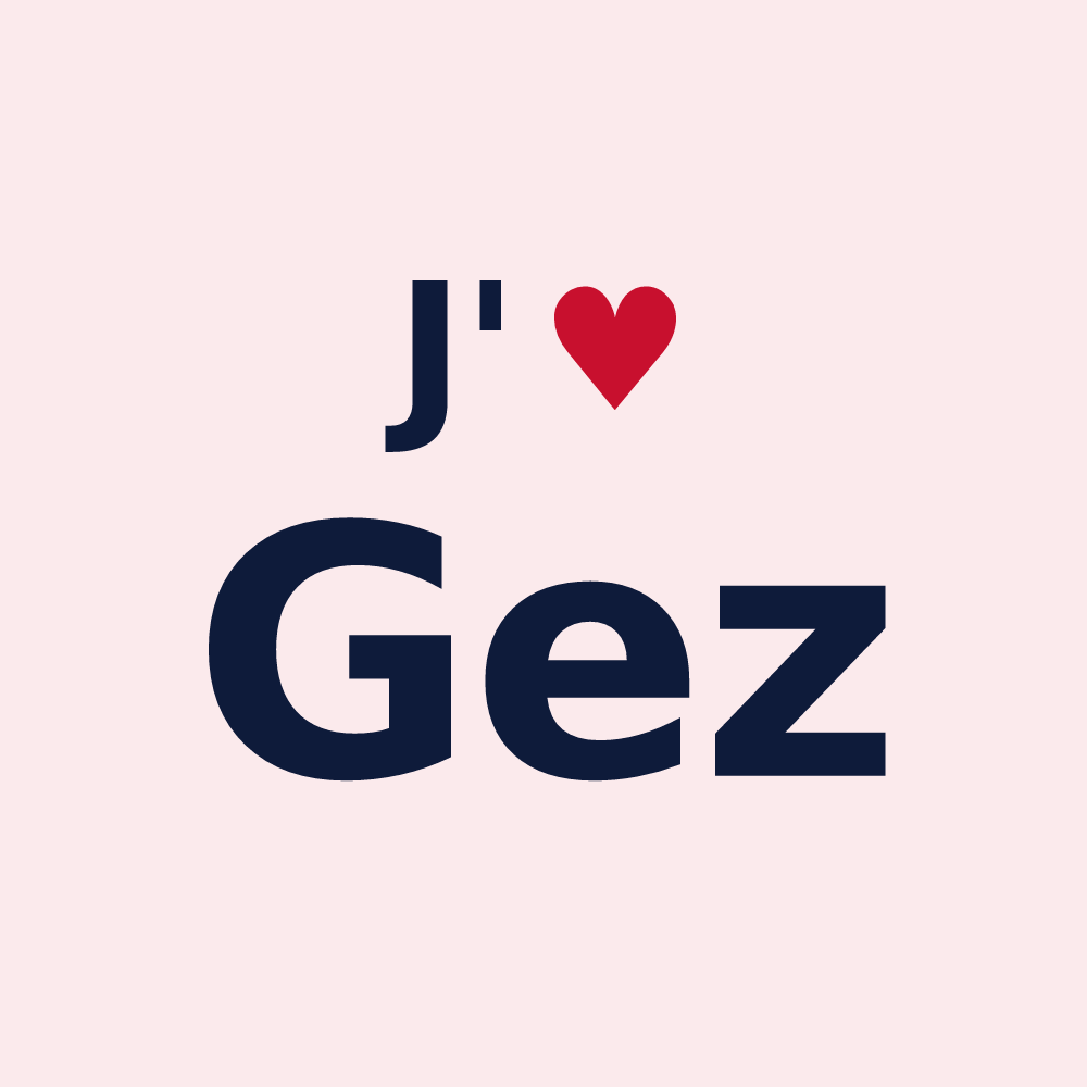 Magnet personnalisé Gez — design J'aime Gez