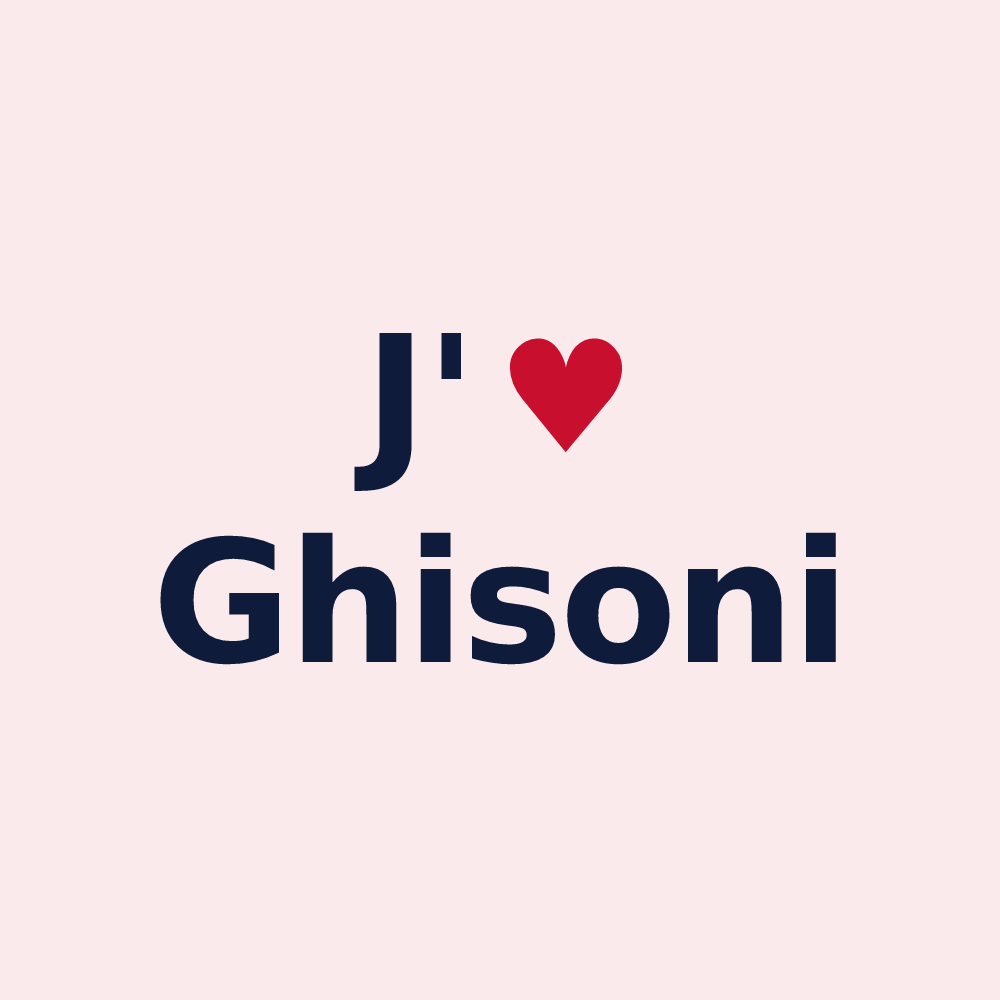 Magnet personnalisé Ghisoni — design J'aime Ghisoni