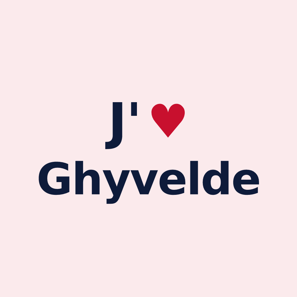 Magnet personnalisé Ghyvelde — design J'aime Ghyvelde