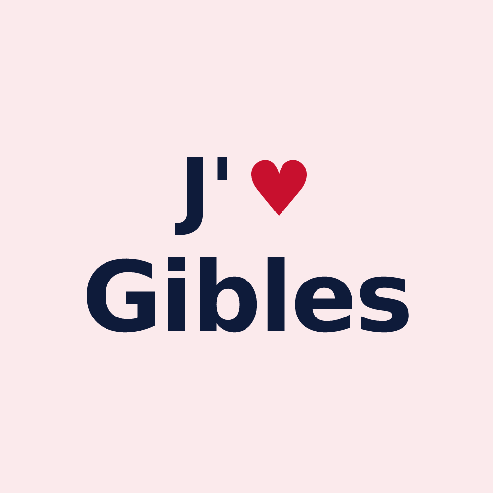 Magnet personnalisé Gibles — design J'aime Gibles