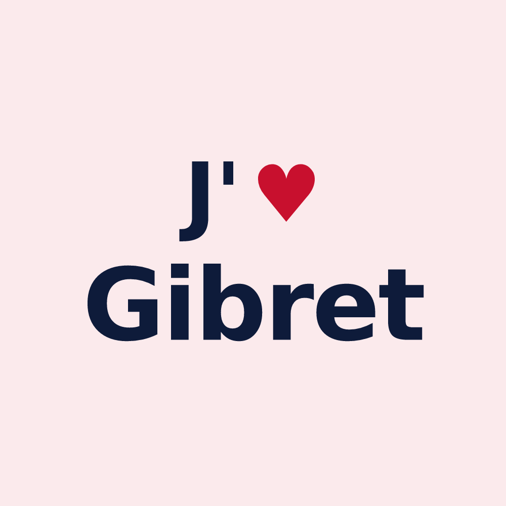 Magnet personnalisé Gibret — design J'aime Gibret