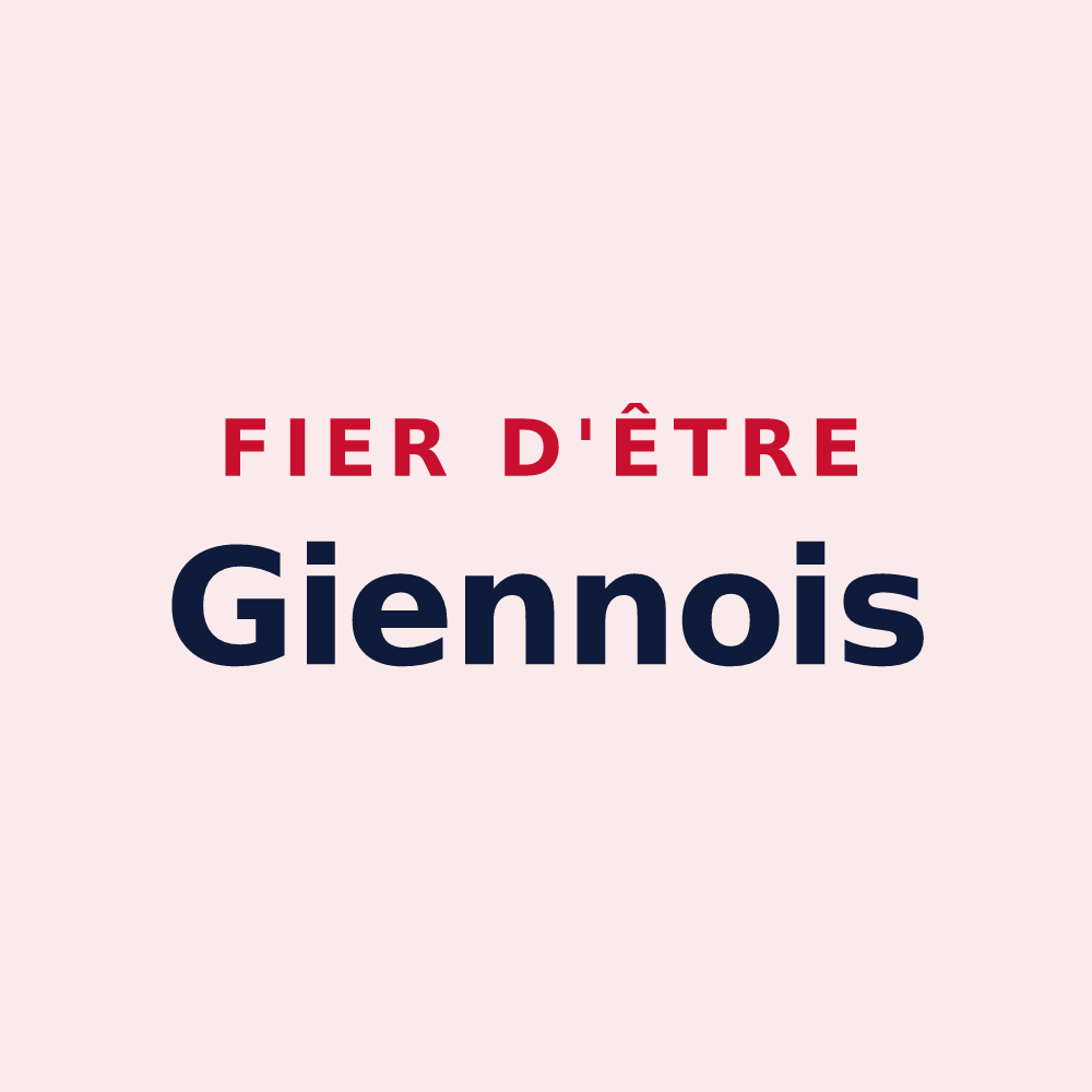 Magnet « Fier d'être Giennois » — design pour Gien