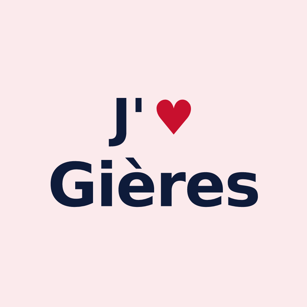Magnet personnalisé Gières — design J'aime Gières