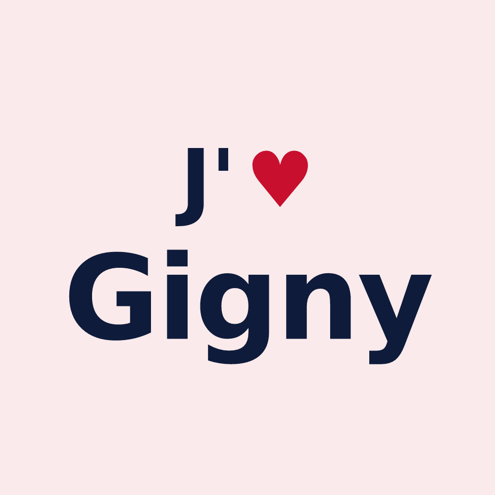 Magnet personnalisé Gigny — design J'aime Gigny