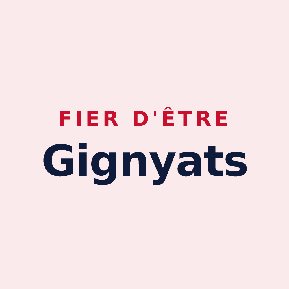 Magnet « Fier d'être Gignyats » — design pour Gigny-Bussy