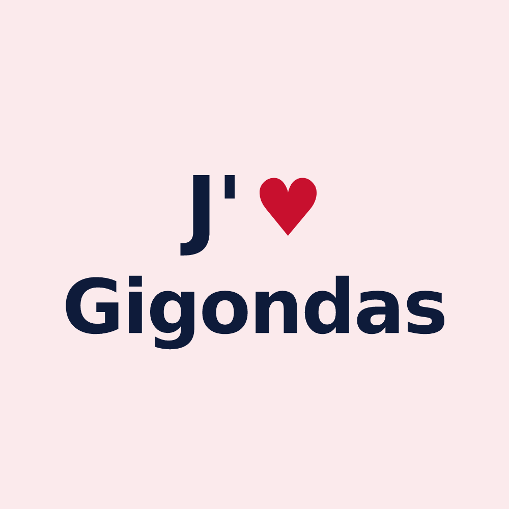 Magnet personnalisé Gigondas — design J'aime Gigondas