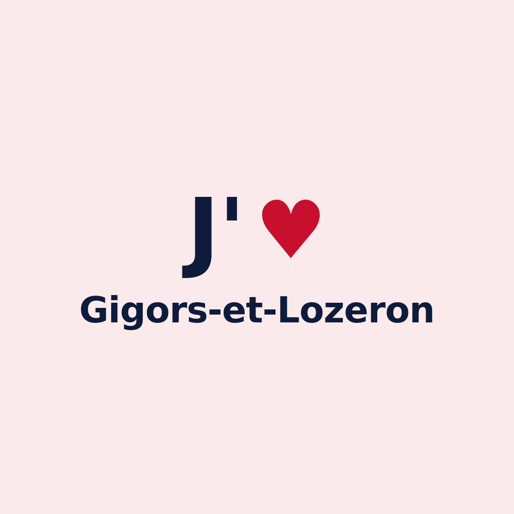 Magnet personnalisé Gigors-et-Lozeron — design J'aime Gigors-et-Lozeron