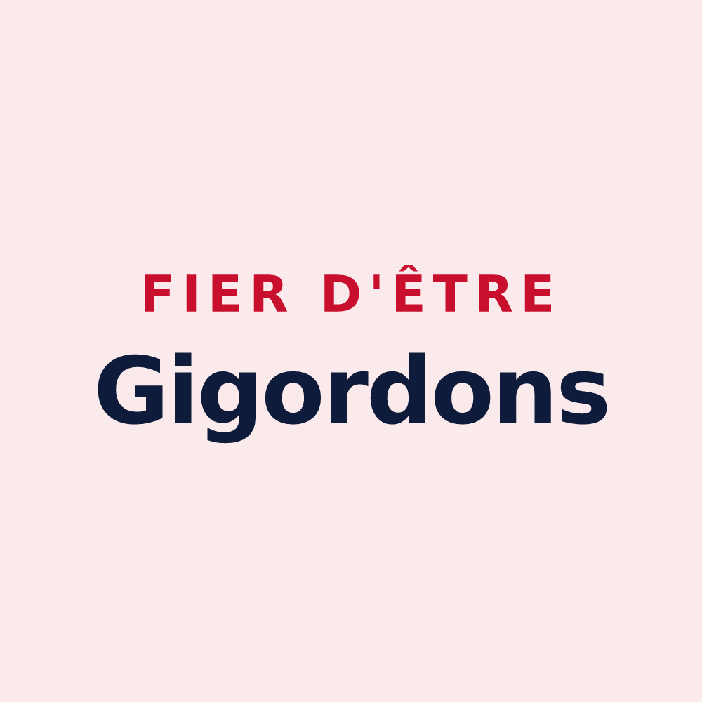 Magnet « Fier d'être Gigordons » — design pour Gigors