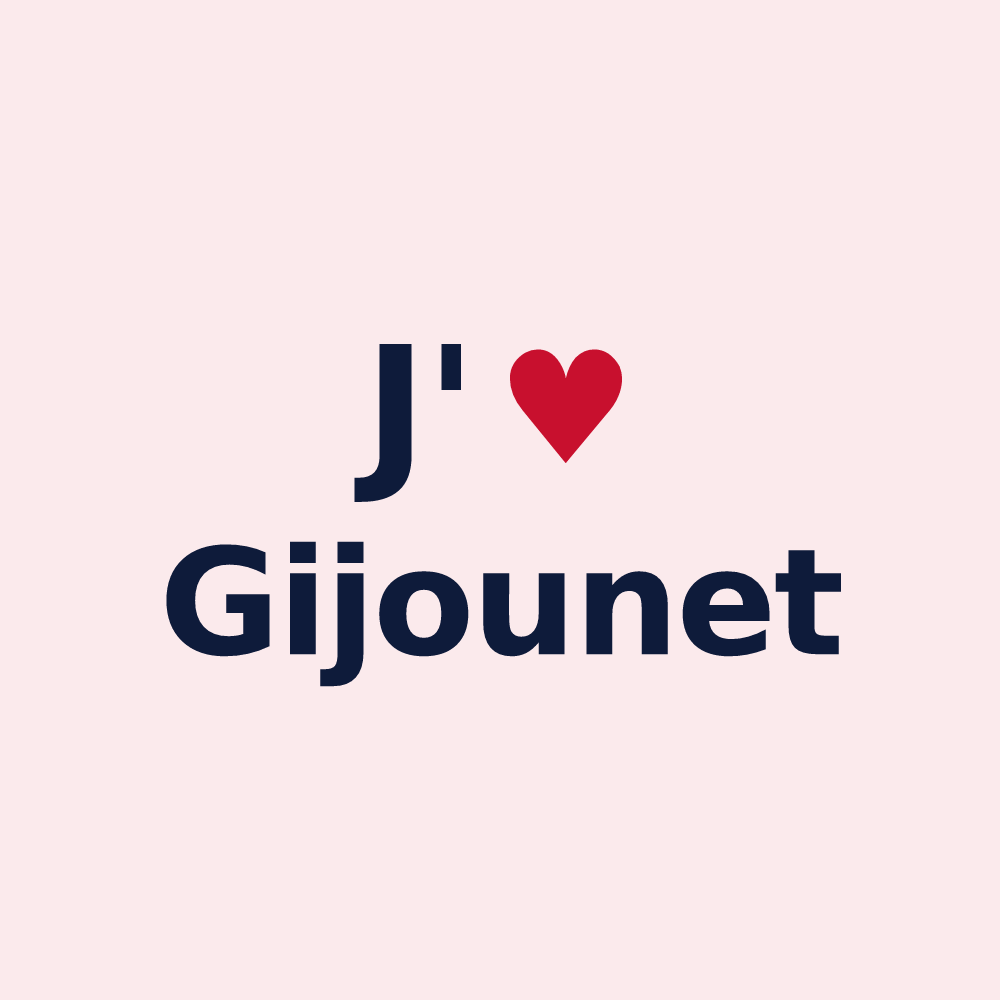 Magnet personnalisé Gijounet — design J'aime Gijounet