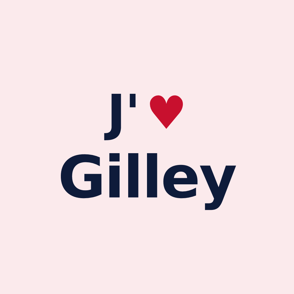 Magnet personnalisé Gilley — design J'aime Gilley