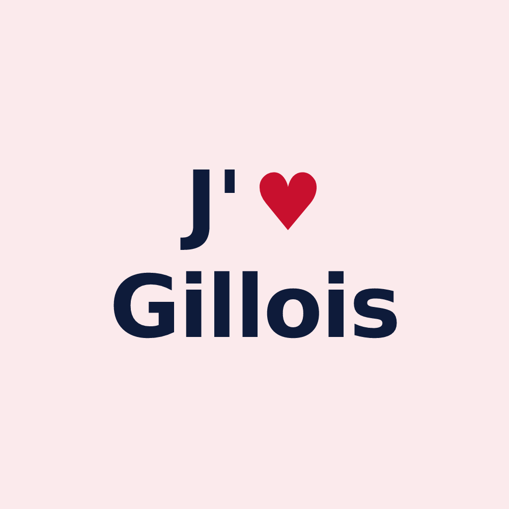 Magnet personnalisé Gillois — design J'aime Gillois