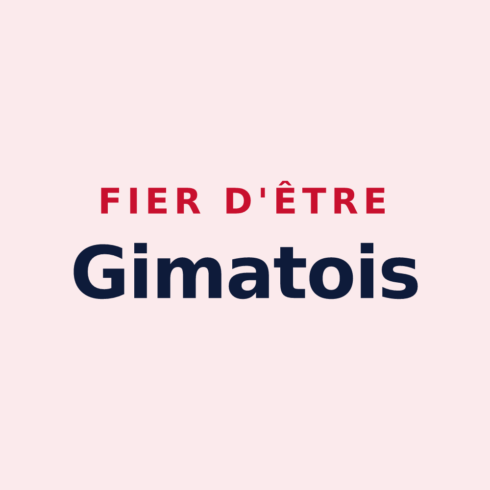Magnet « Fier d'être Gimatois » — design pour Gimat