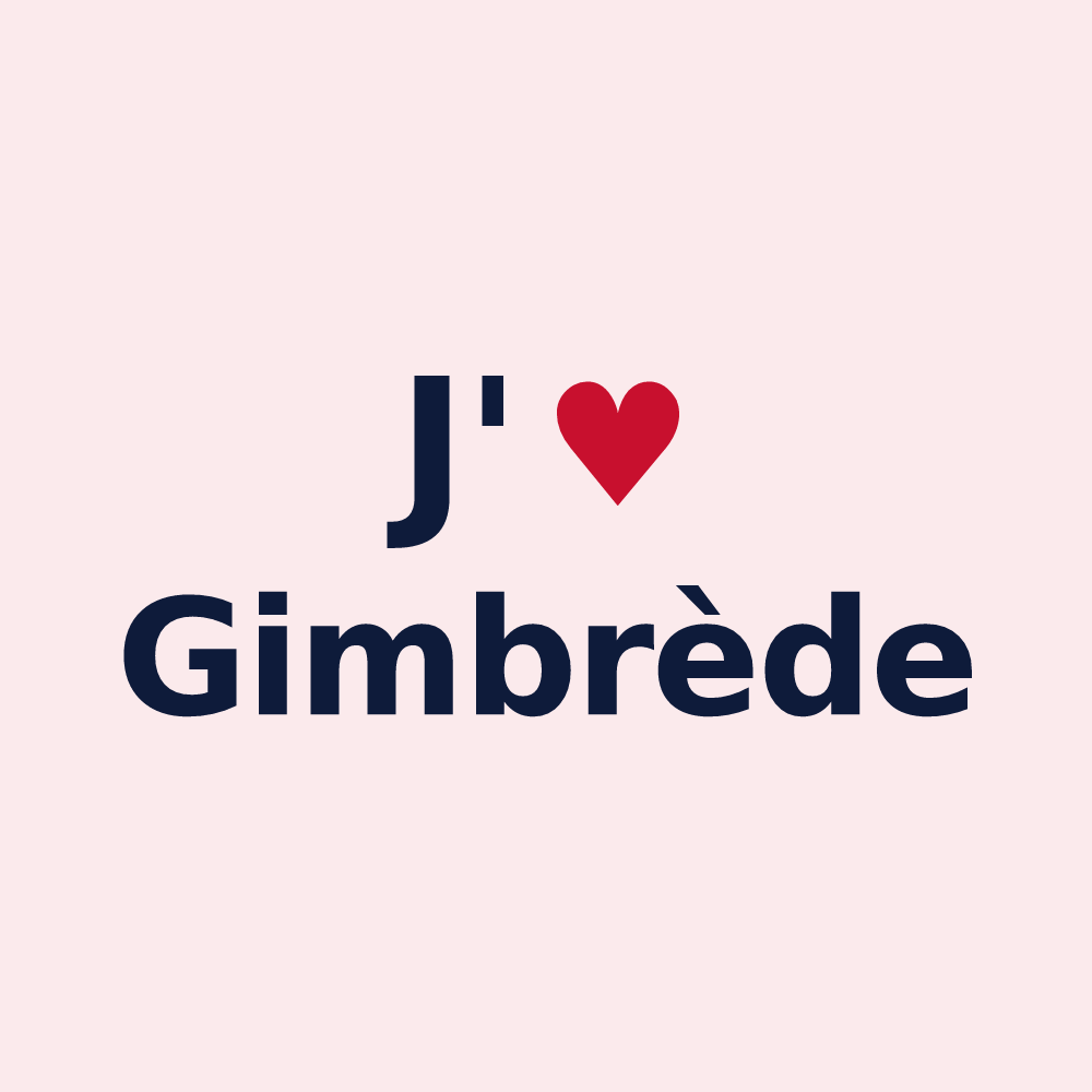 Magnet personnalisé Gimbrède — design J'aime Gimbrède