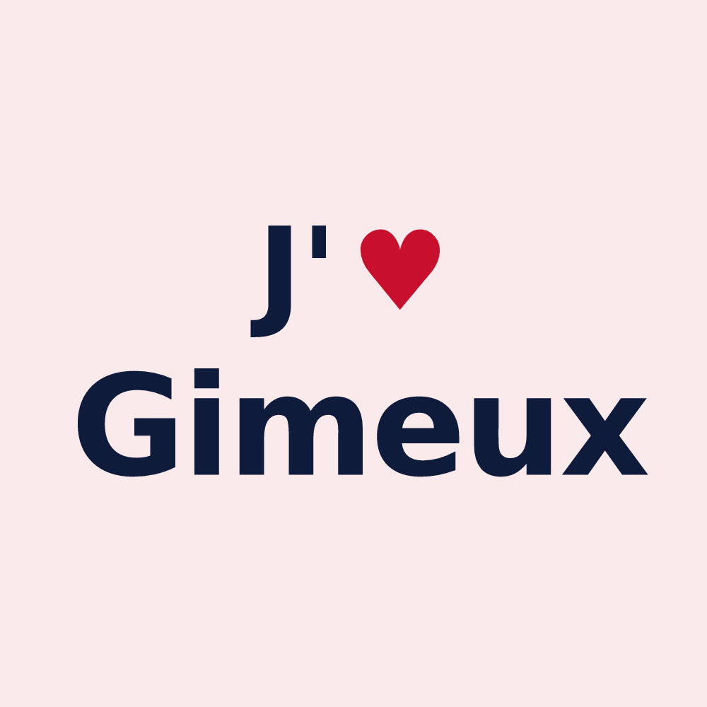 Magnet personnalisé Gimeux — design J'aime Gimeux