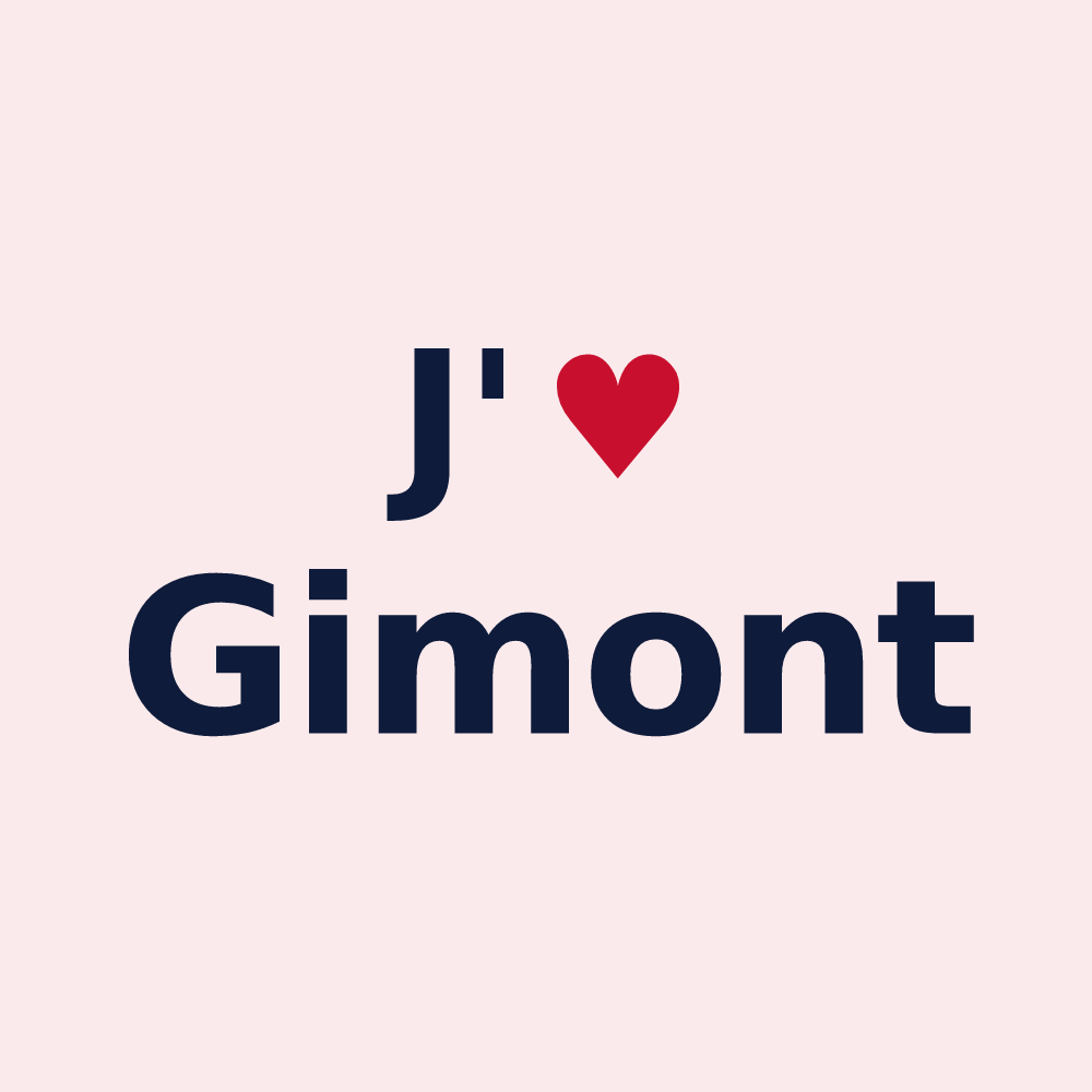 Magnet personnalisé Gimont — design J'aime Gimont