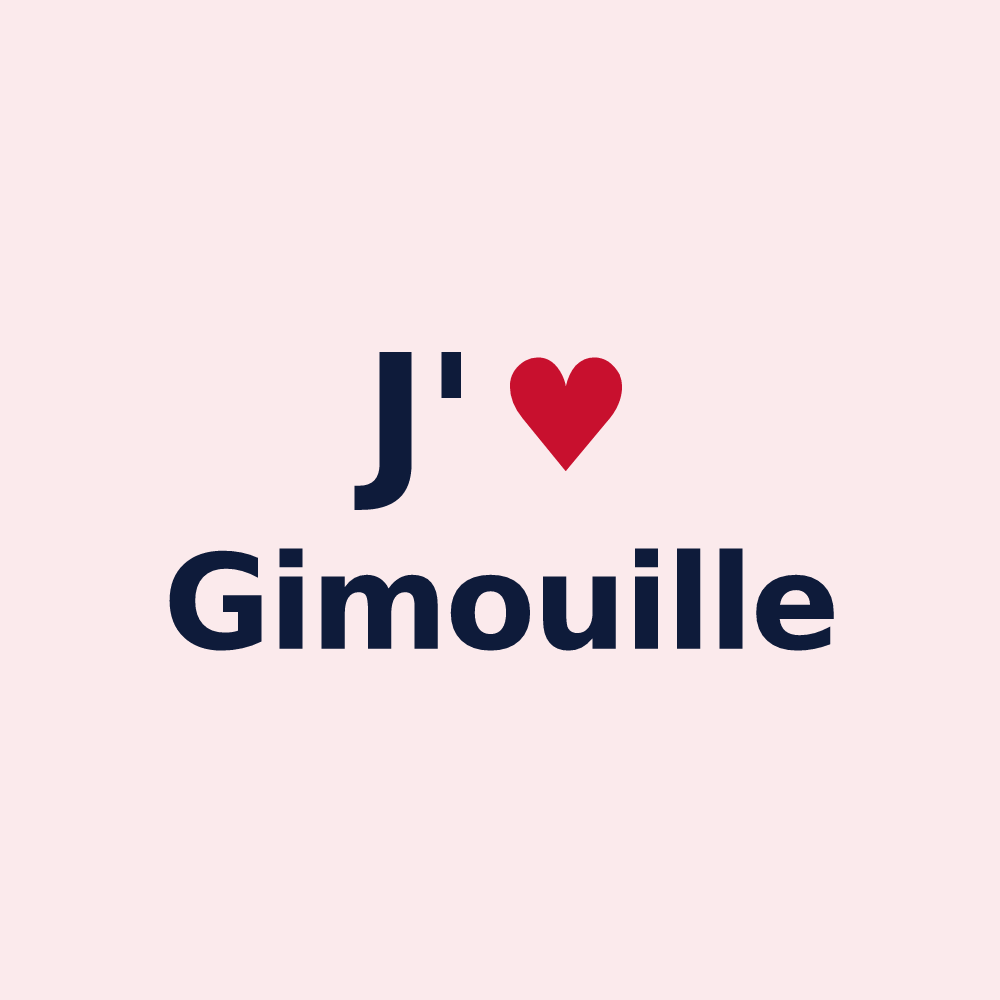 Magnet personnalisé Gimouille — design J'aime Gimouille