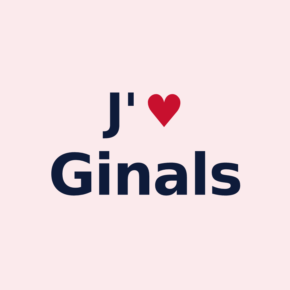 Magnet personnalisé Ginals — design J'aime Ginals
