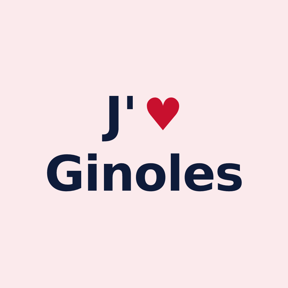 Magnet personnalisé Ginoles — design J'aime Ginoles
