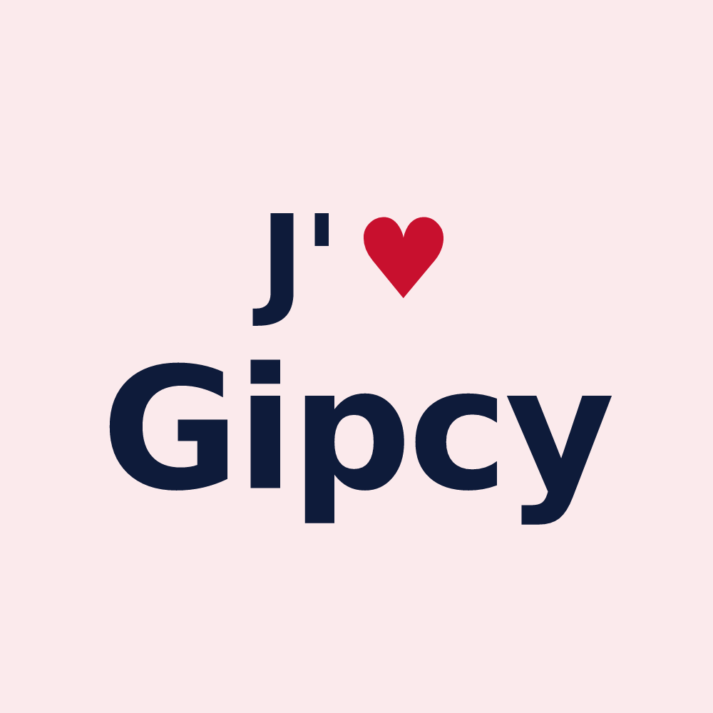 Magnet personnalisé Gipcy — design J'aime Gipcy
