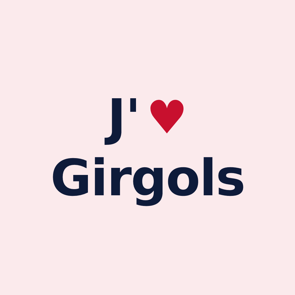 Magnet personnalisé Girgols — design J'aime Girgols