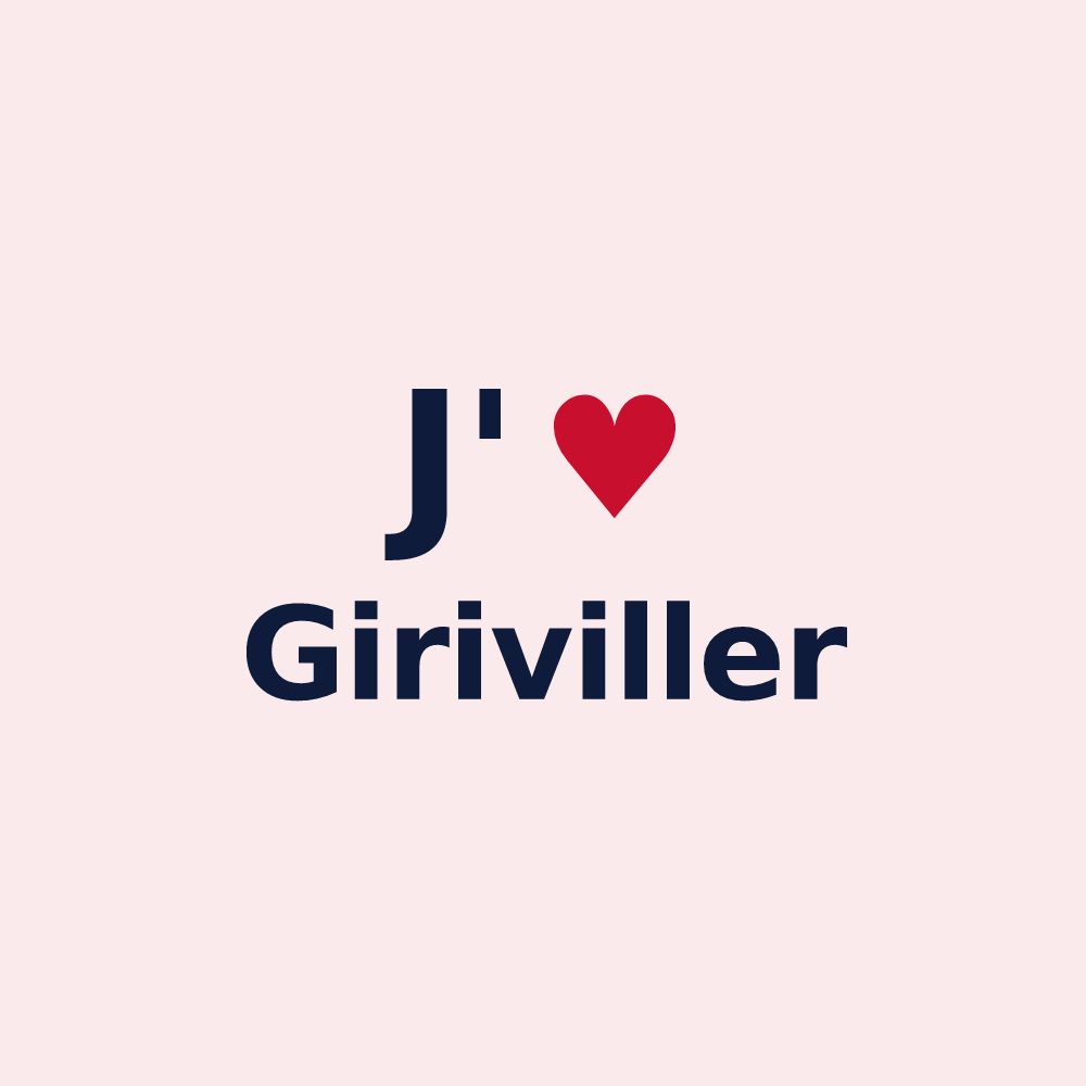 Magnet personnalisé Giriviller — design J'aime Giriviller