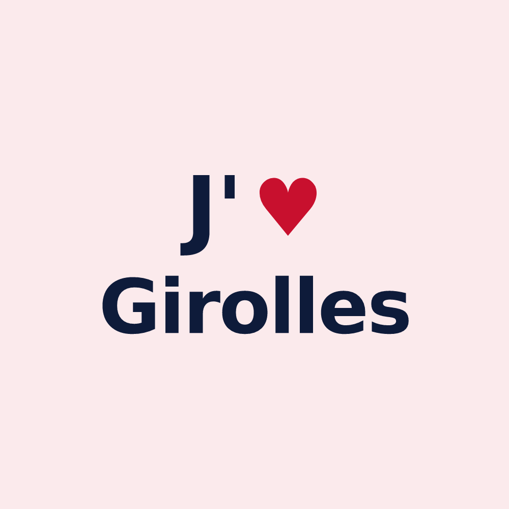Magnet personnalisé Girolles — design J'aime Girolles