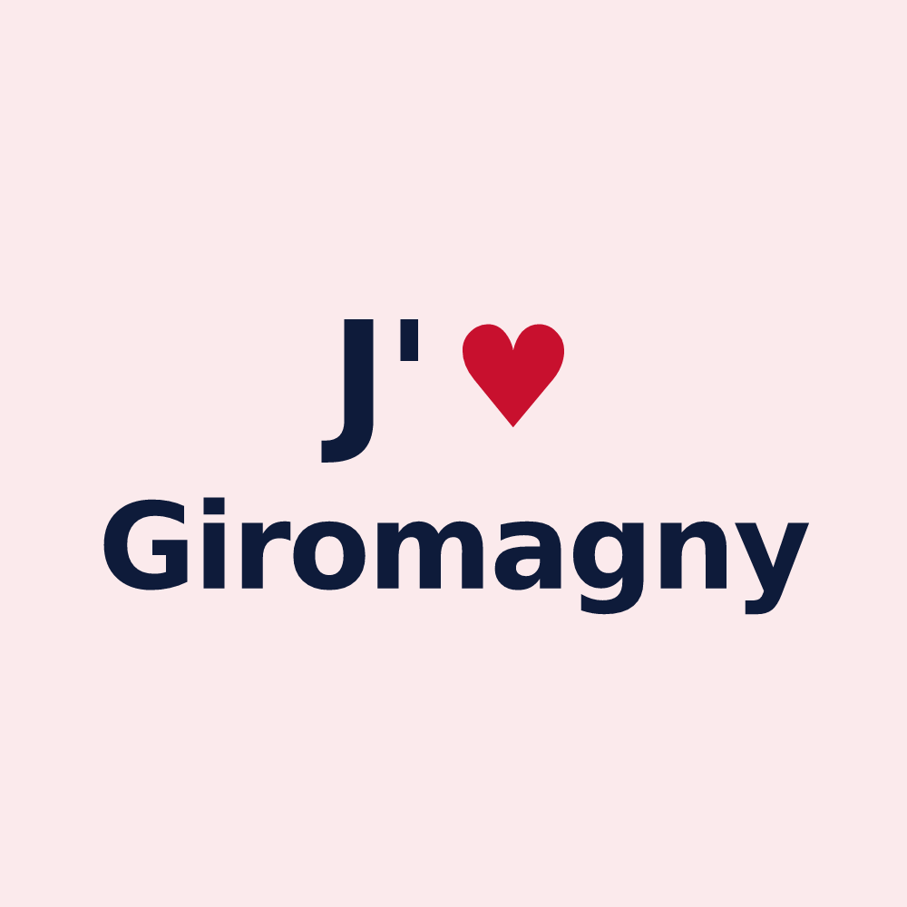 Magnet personnalisé Giromagny — design J'aime Giromagny