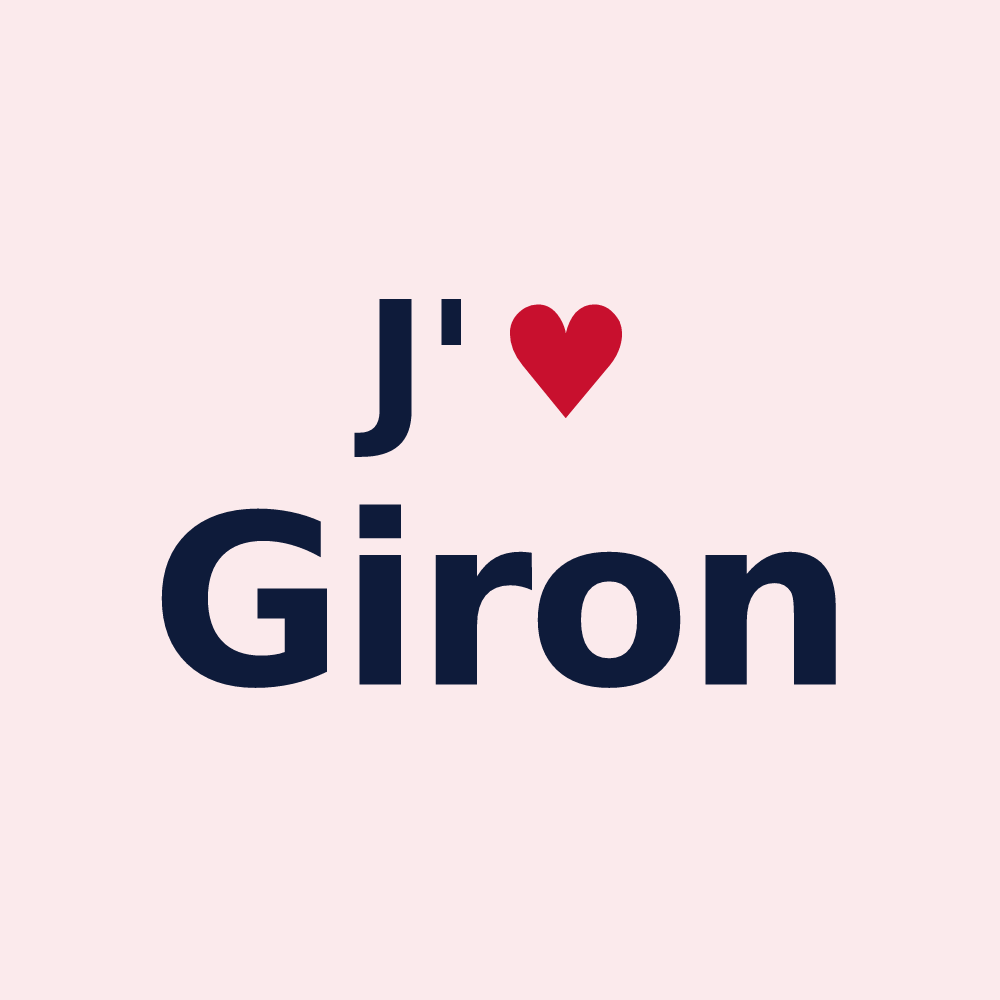 Magnet personnalisé Giron — design J'aime Giron