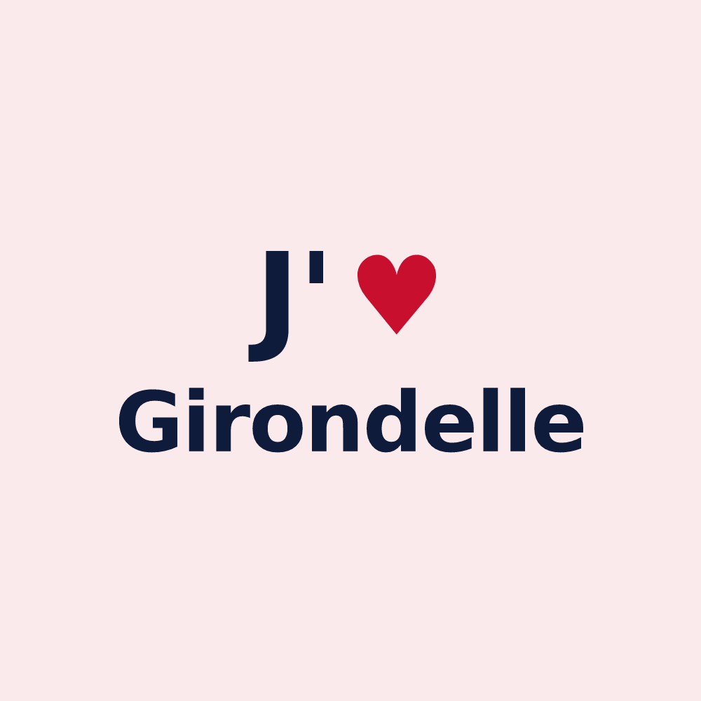 Magnet personnalisé Girondelle — design J'aime Girondelle