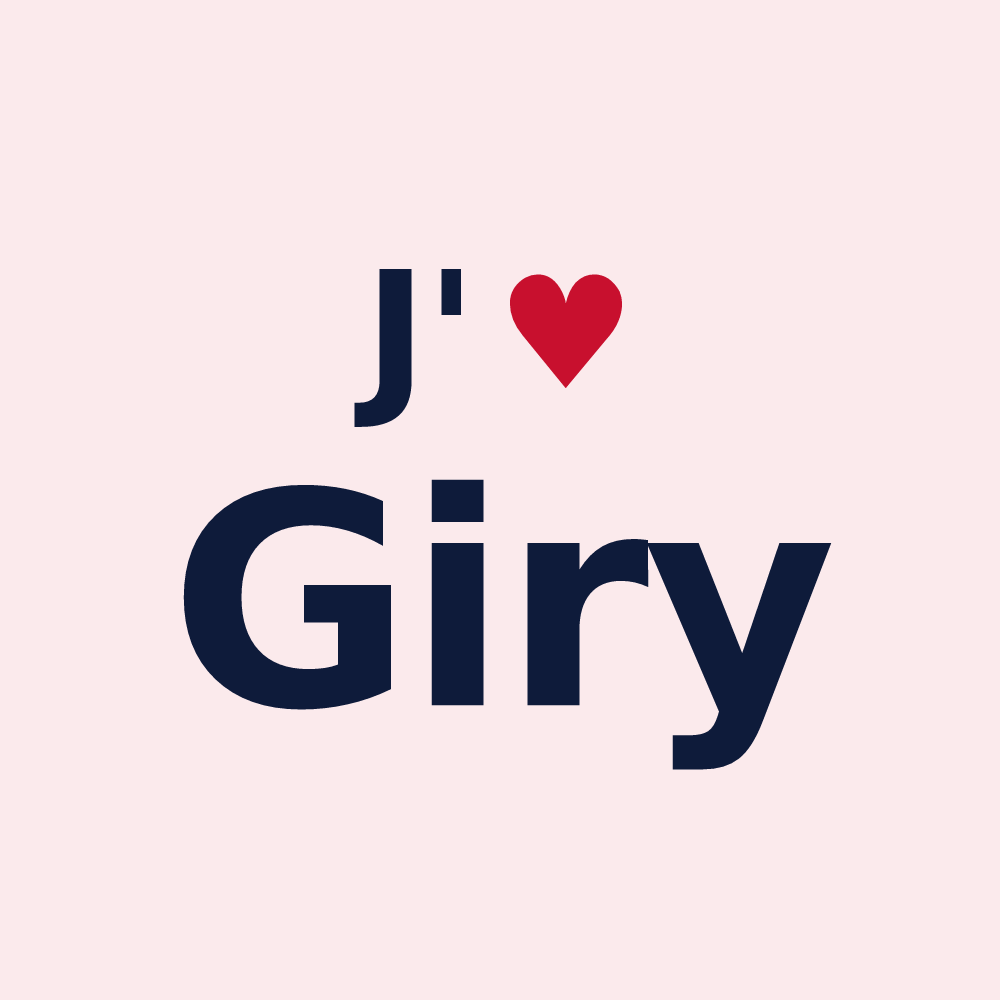 Magnet personnalisé Giry — design J'aime Giry