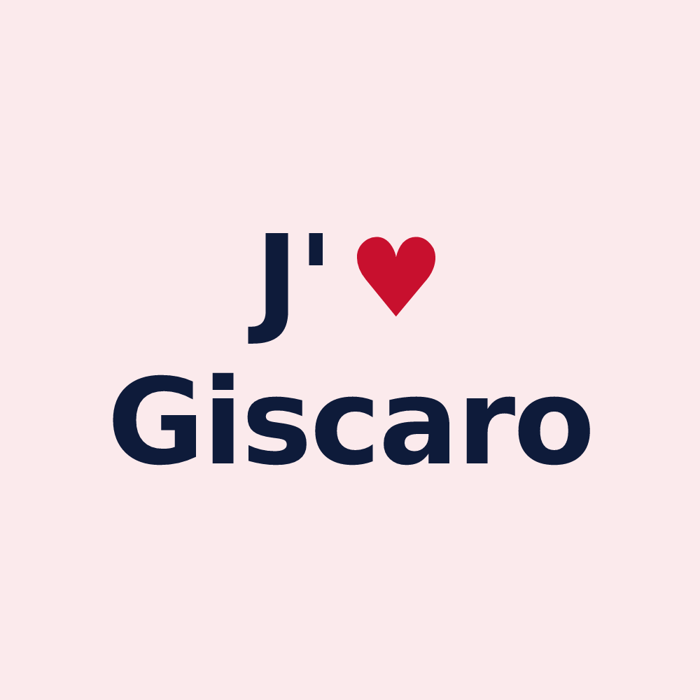 Magnet personnalisé Giscaro — design J'aime Giscaro
