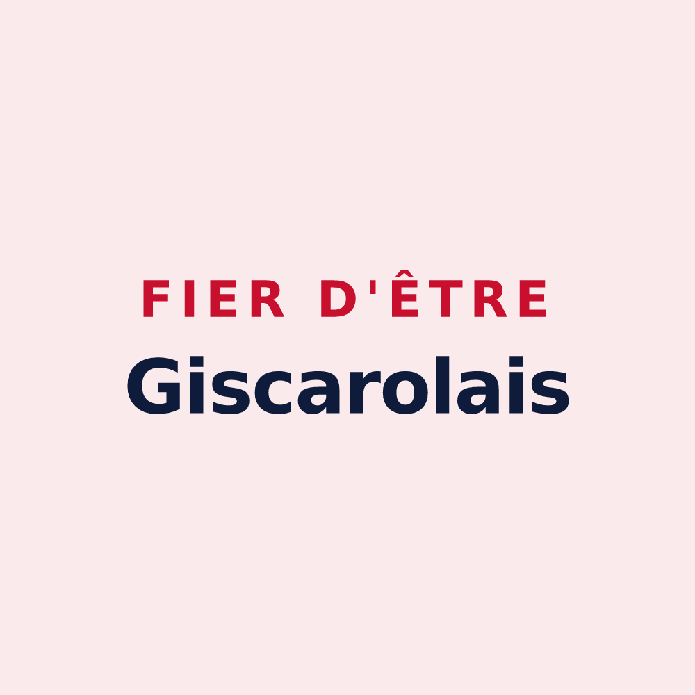 Magnet « Fier d'être Giscarolais » — design pour Giscaro
