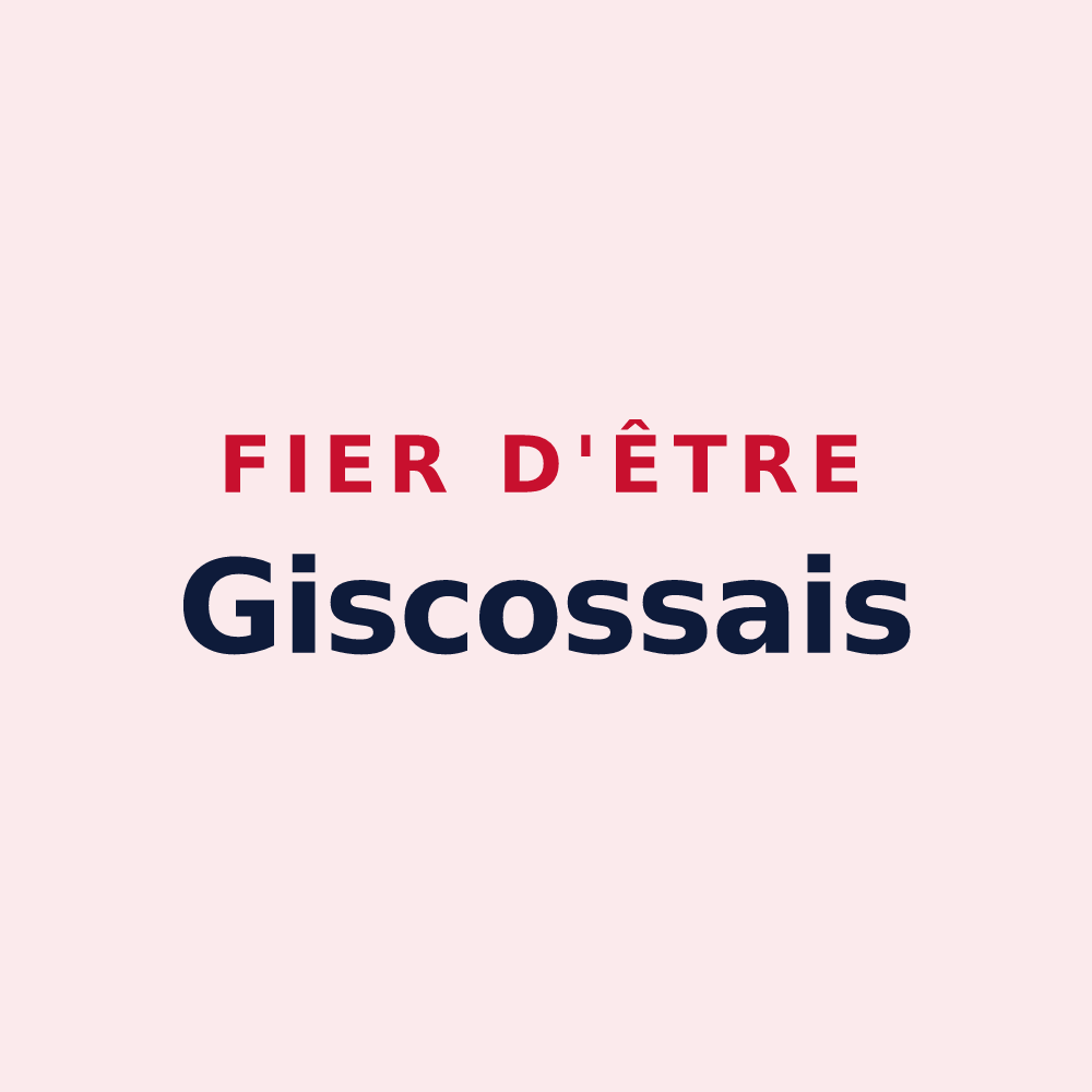 Magnet « Fier d'être Giscossais » — design pour Giscos