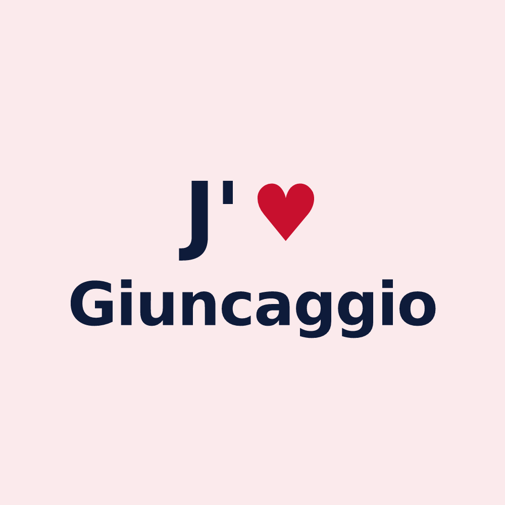 Magnet personnalisé Giuncaggio — design J'aime Giuncaggio