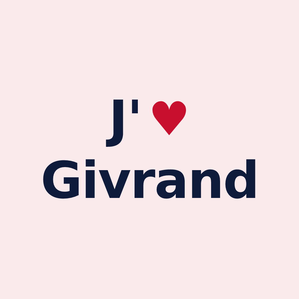 Magnet personnalisé Givrand — design J'aime Givrand