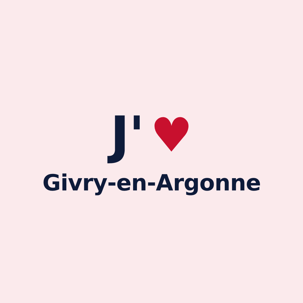 Magnet personnalisé Givry-en-Argonne — design J'aime Givry-en-Argonne