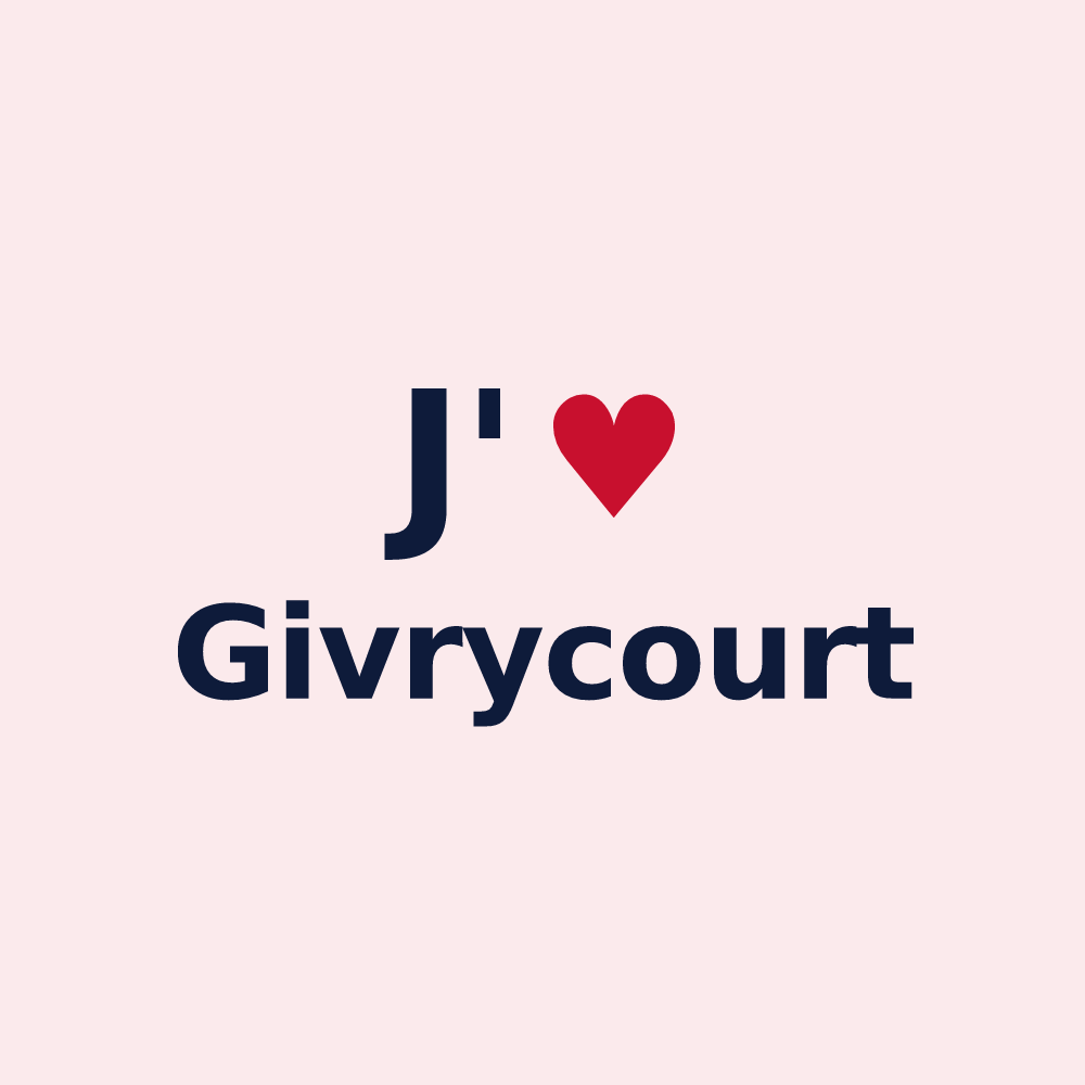 Magnet personnalisé Givrycourt — design J'aime Givrycourt