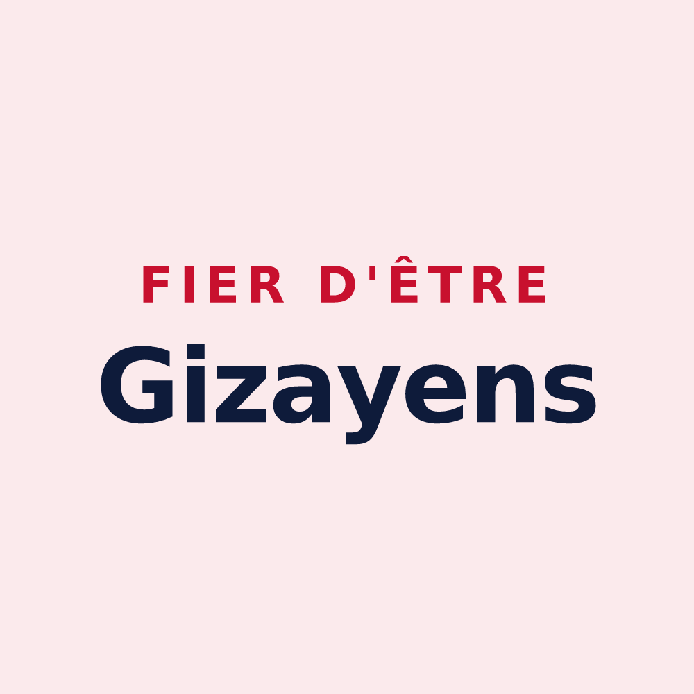Magnet « Fier d'être Gizayens » — design pour Gizay